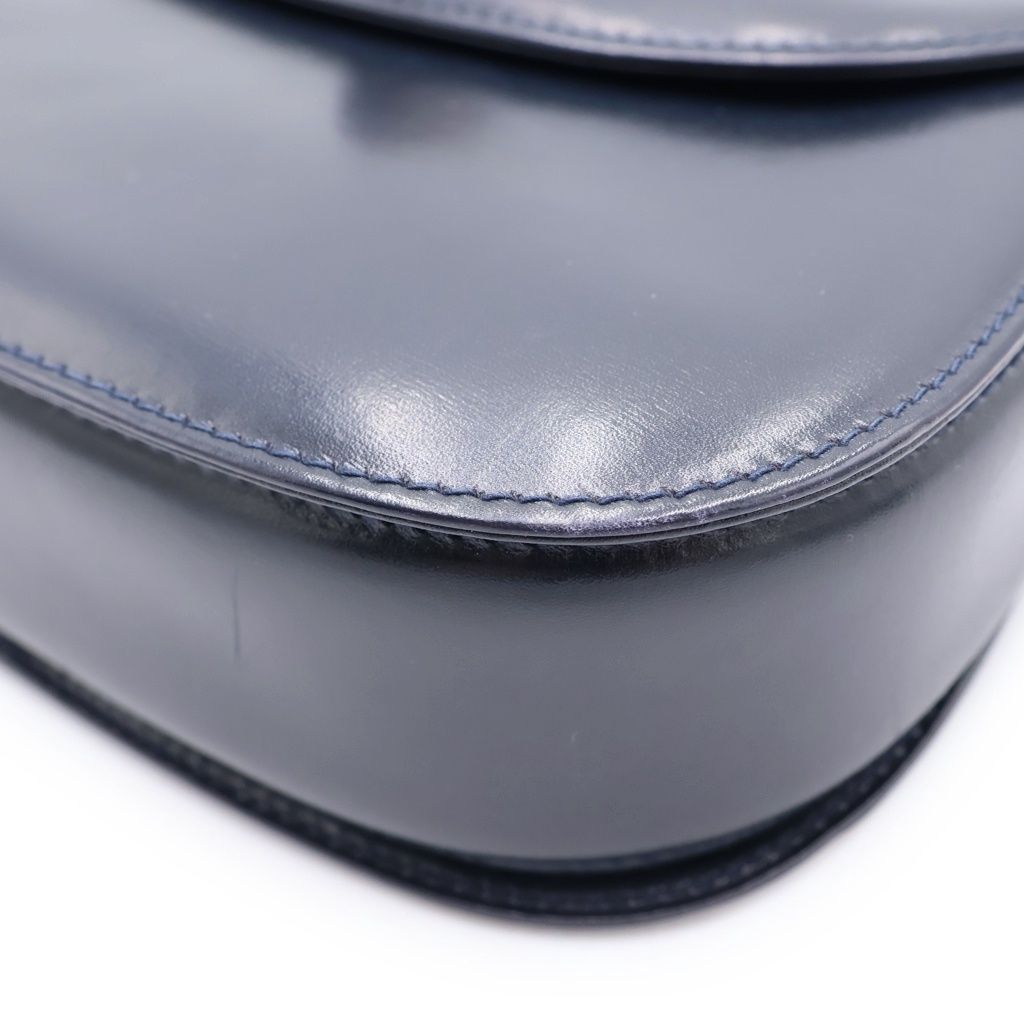 Gucci Bamboo Handback 2-Way Back Leather Navy Handbag — view 5