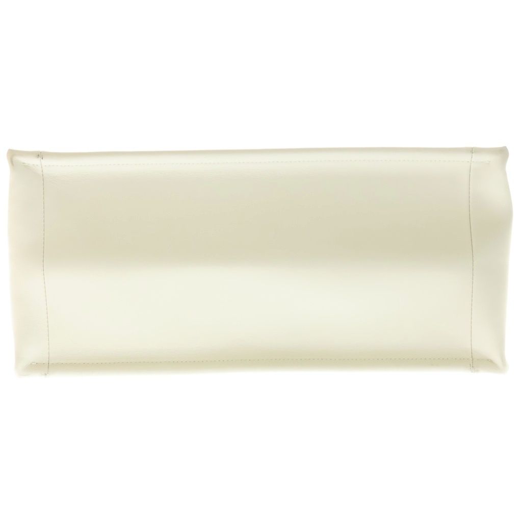 Dior Book Tote 2-Way Shoulder Bag White Lightblue Leather Canvas — view 4