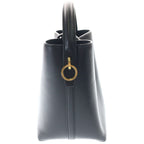 Saint Laurent Paris Bucket 2-Way Shoulder Bag Black Leather Gold — view 3