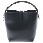 Saint Laurent Paris Bucket 2-Way Shoulder Bag Black Leather Gold — view 2