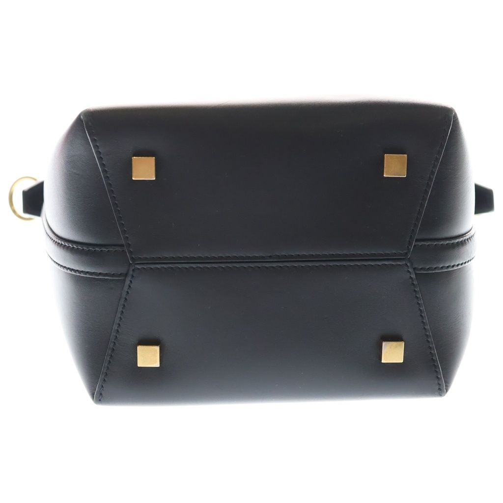 Saint Laurent Paris Bucket 2-Way Shoulder Bag Black Leather Gold — view 4