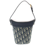 Dior 30 Monte New Di luamba Mini Bucket Bag Shoulder Bag Navy Leather Canvas Gold — view 2