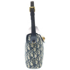 Dior 30 Monte New Di luamba Mini Bucket Bag Shoulder Bag Navy Leather Canvas Gold — view 3