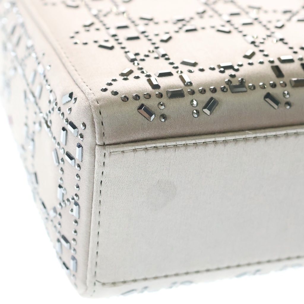 Dior Didi Rhinestone 2-Way Shoulder Bag Gray Silver — view 5