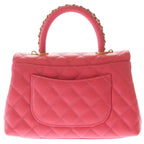 Chanel Herehandle 2-Way Mini Shoulder Bag Pink Caviar Leather Gold — view 2