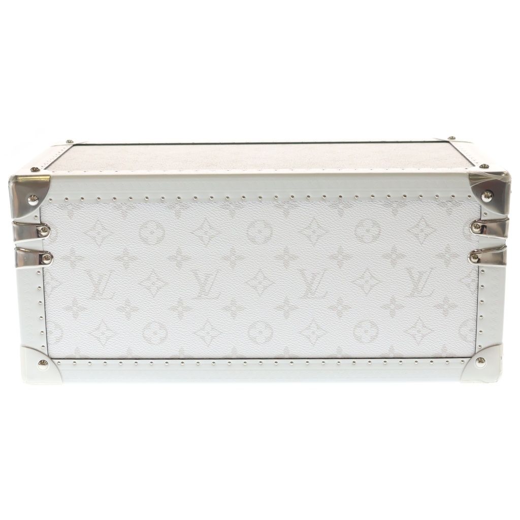 Louis Vuitton Mont Taiga Watch Shaw Trunk White Leather Silver — view 2
