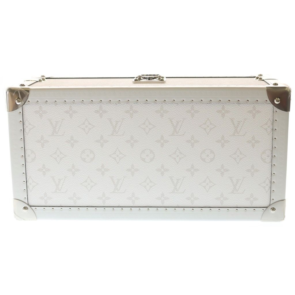 Louis Vuitton Mont Taiga Watch Shaw Trunk White Leather Silver — view 4