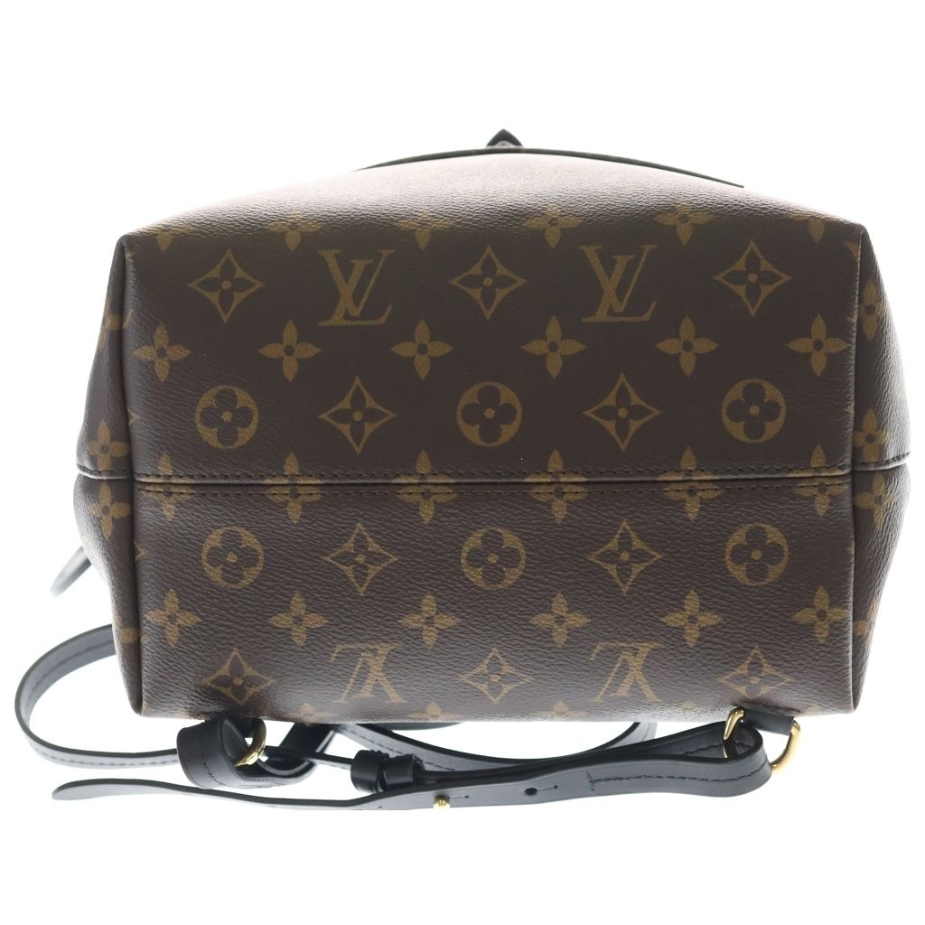 Louis Vuitton Montsouris NM PM Backpack Monogram Black Brown Bordeaux Leather — view 4