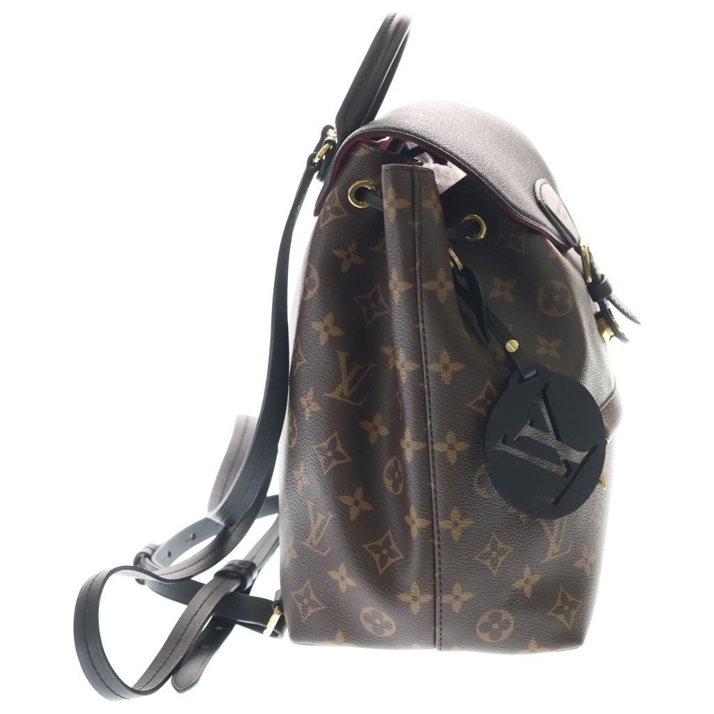 Louis Vuitton Montsouris NM PM Backpack Monogram Black Brown Bordeaux Leather — view 3
