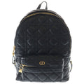 Dior Cannage Backpack Black Leather Gold