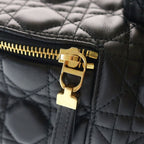 Dior Cannage Backpack Black Leather Gold — view 6