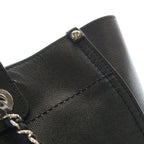 Chanel Deauville MM Chain Tote Shoulder Bag Black Caviar Leather Silver — view 6