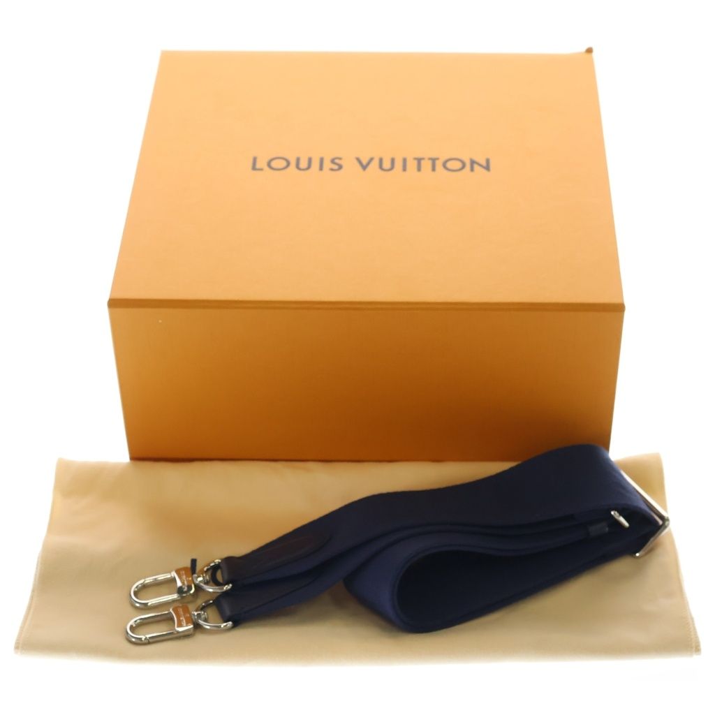 Louis Vuitton Damier Soft Shaw PM Handbag Blue Leather Silver — view 8
