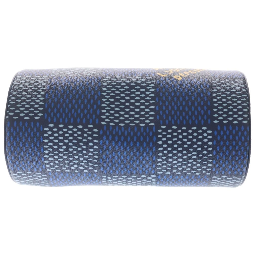 Louis Vuitton Damier Soft Shaw PM Handbag Blue Leather Silver — view 4