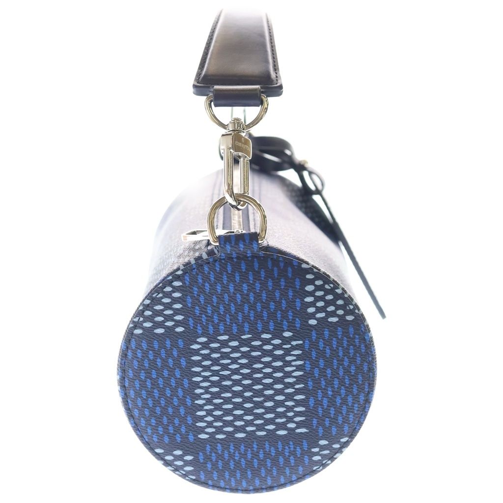 Louis Vuitton Damier Soft Shaw PM Handbag Blue Leather Silver — view 3