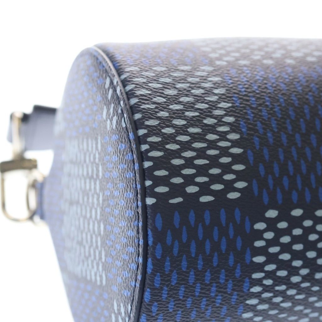 Louis Vuitton Damier Soft Shaw PM Handbag Blue Leather Silver — view 5
