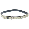 Louis Vuitton Monogram Savannah Bracelet Heart capmanbrazza Leather Belt White