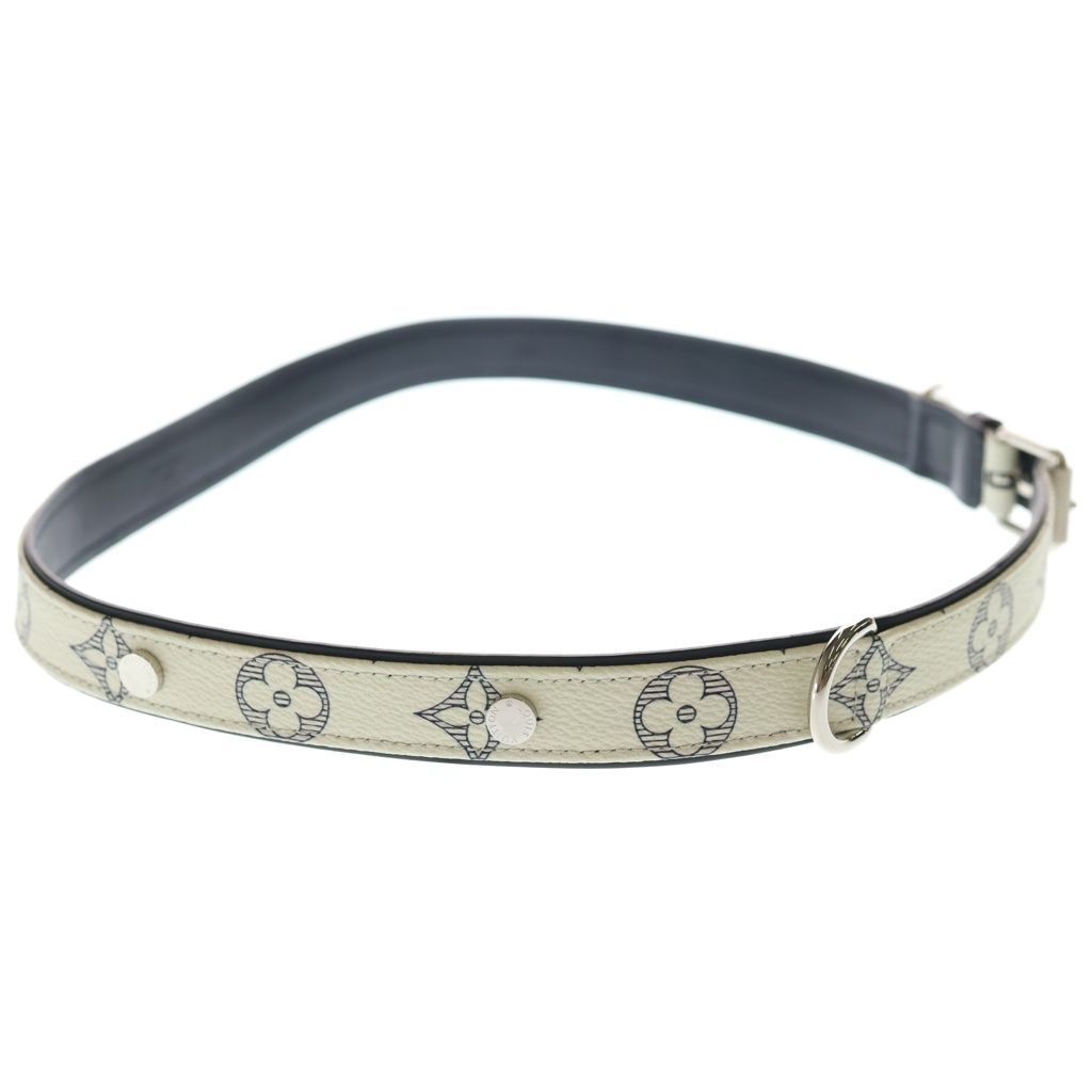 Louis Vuitton Monogram Savannah Bracelet Heart capmanbrazza Leather Belt White — view 3