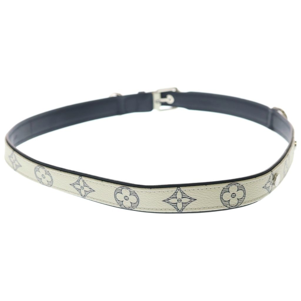 Louis Vuitton Monogram Savannah Bracelet Heart capmanbrazza Leather Belt White — view 2