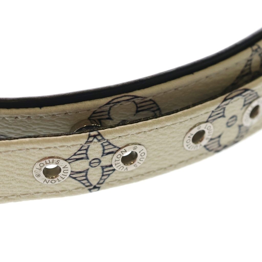 Louis Vuitton Monogram Savannah Bracelet Heart capmanbrazza Leather Belt White — view 6