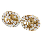 Gucci Interlocking Diamond Studsearrings Yellow Gold Earring