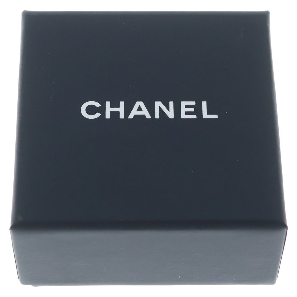 Chanel CC Logo Rhinestone Ribbon Earrings White Gold — view 6