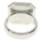Chanel Ring CC Logo Rhinestone Silver — view 2