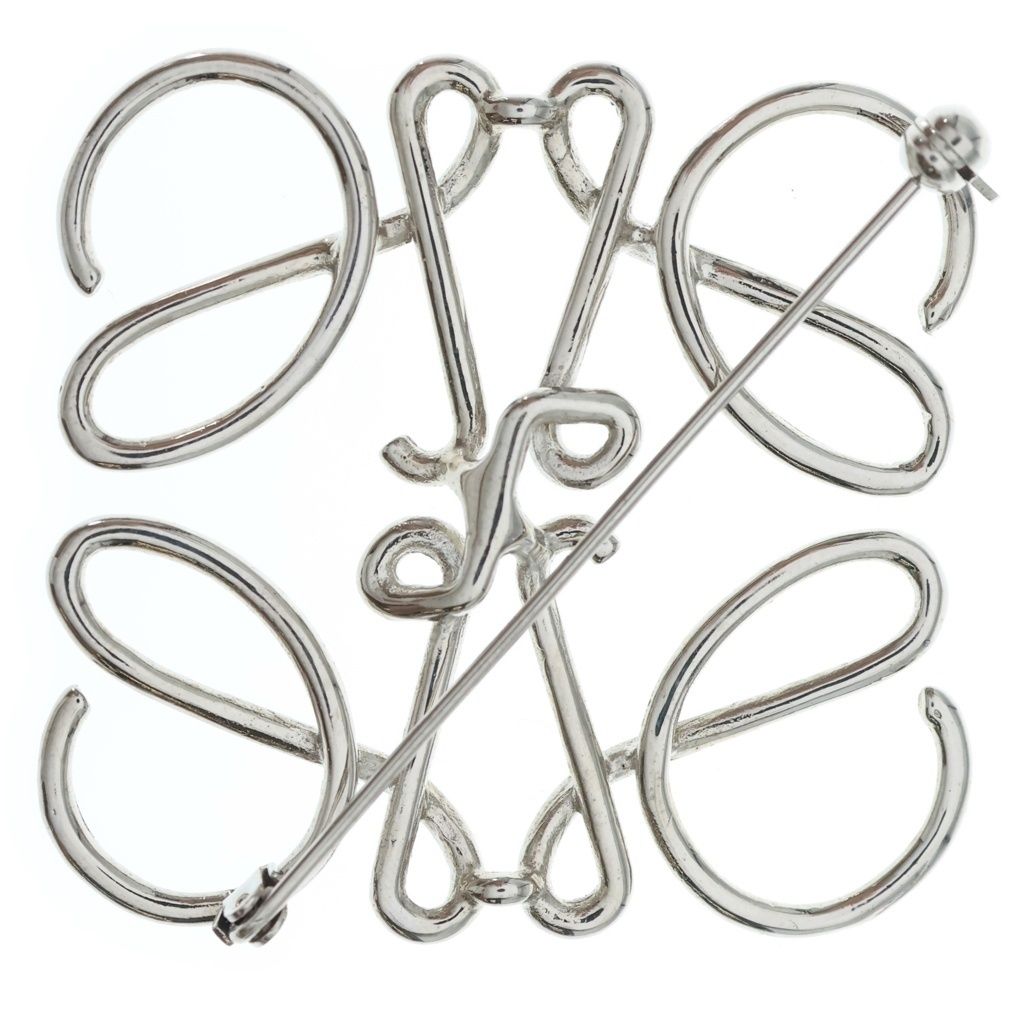 Loewe Anagram Brooch Bro Silver — view 2