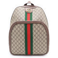 Gucci GG Puri Backpack Beige Brown Leather Gold
