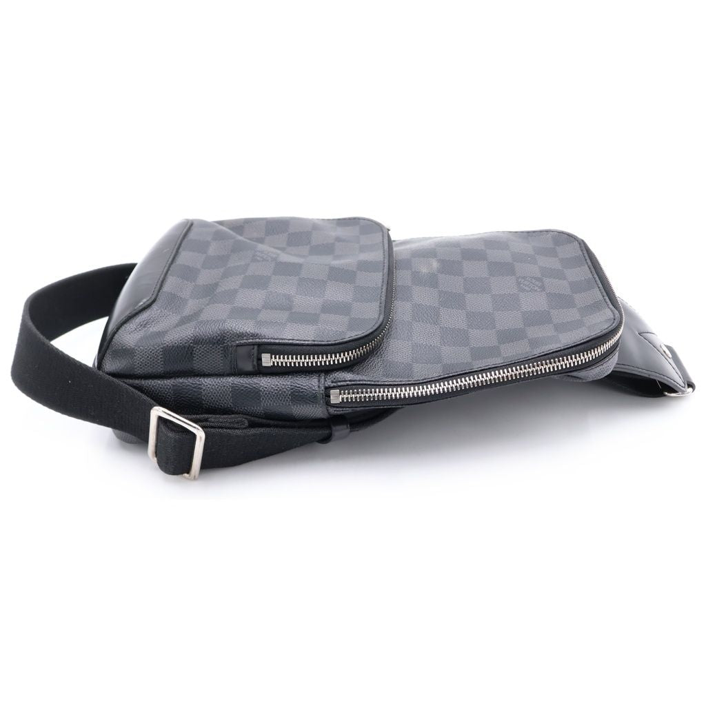 Louis Vuitton Damier Graphite New Sling Bag Leather Black — view 3
