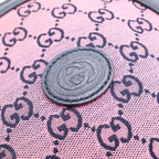 Gucci GG Canvas Round Mini Shoulder Bag Navy Pink Silver — view 6