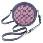 Gucci GG Canvas Round Mini Shoulder Bag Navy Pink Silver — view 2