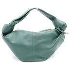 Bottega Veneta Double Knot Handbag Green Leather