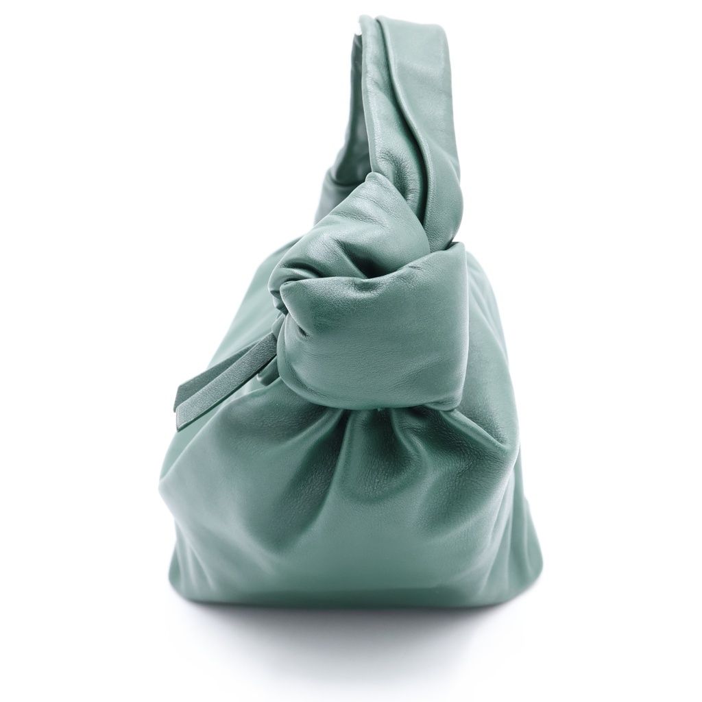 Bottega Veneta Double Knot Handbag Green Leather — view 3