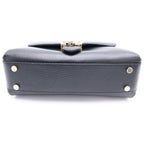 Gucci Interlocking 2-Way Shoulder Bag Black Leather Gold — view 4