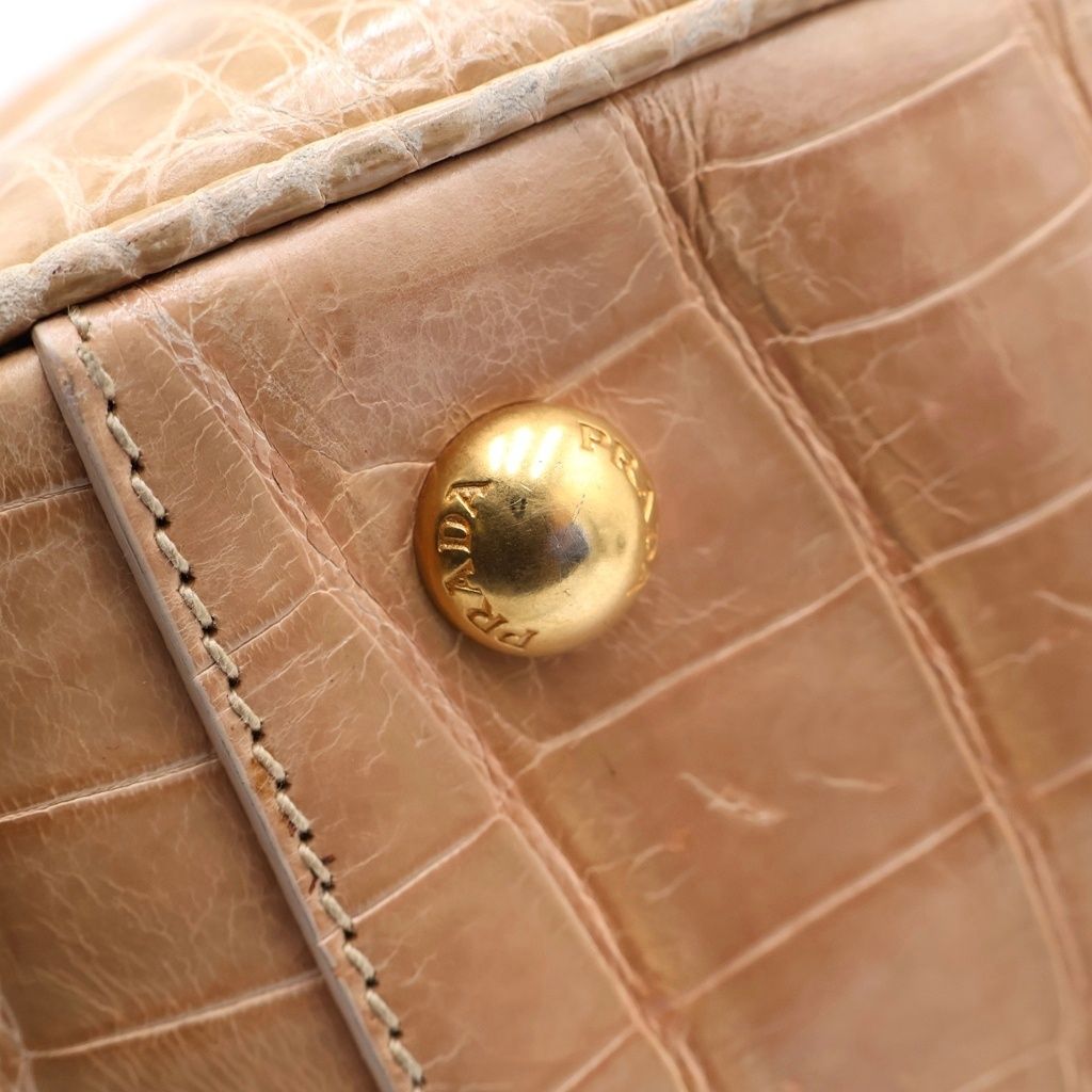 Prada Handbag Beige Black Gold — view 6