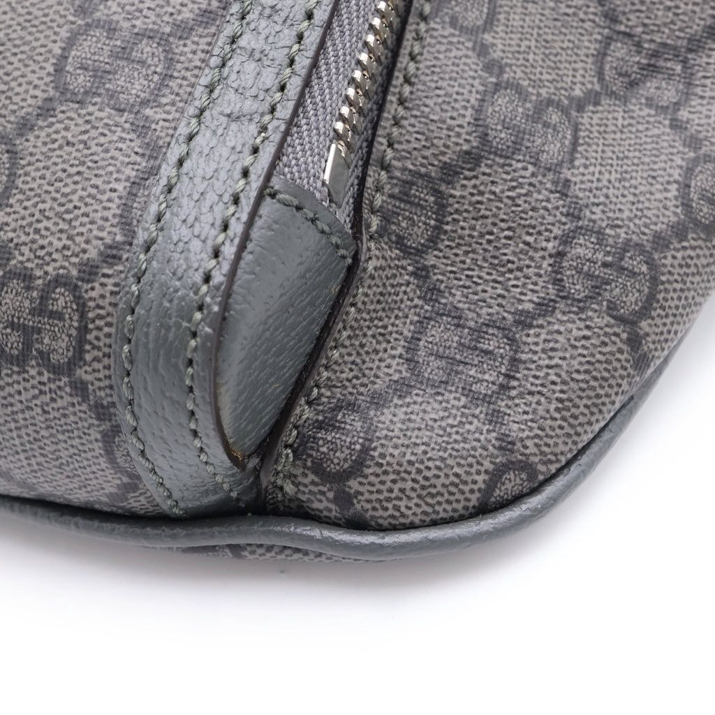 Gucci Double Di Belt Bag Khaki Gray GG Canvas Silver — view 5