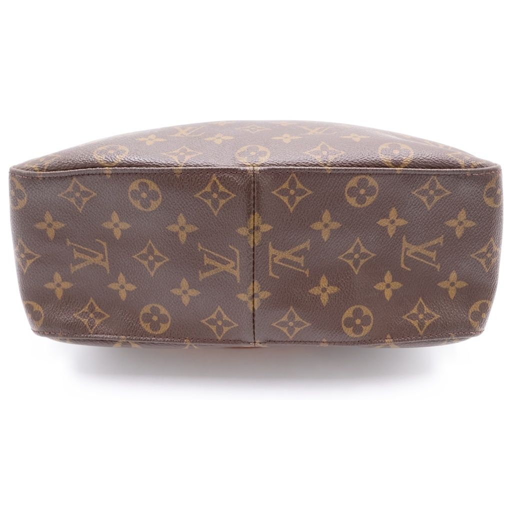 Louis Vuitton Monogram Looping GM Tote Brown Leather Gold — view 3