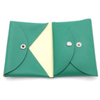 Hermes Calvi Duo Epsom Leather Mint Card Case Green Silver — view 5