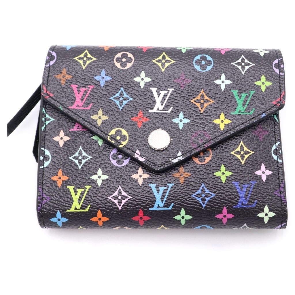 Louis Vuitton Multi Monogram Portefeuille Victory Tri Foldwallet Black Wallet