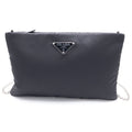 Prada Nylon Chain Shoulder Bag Silver Black