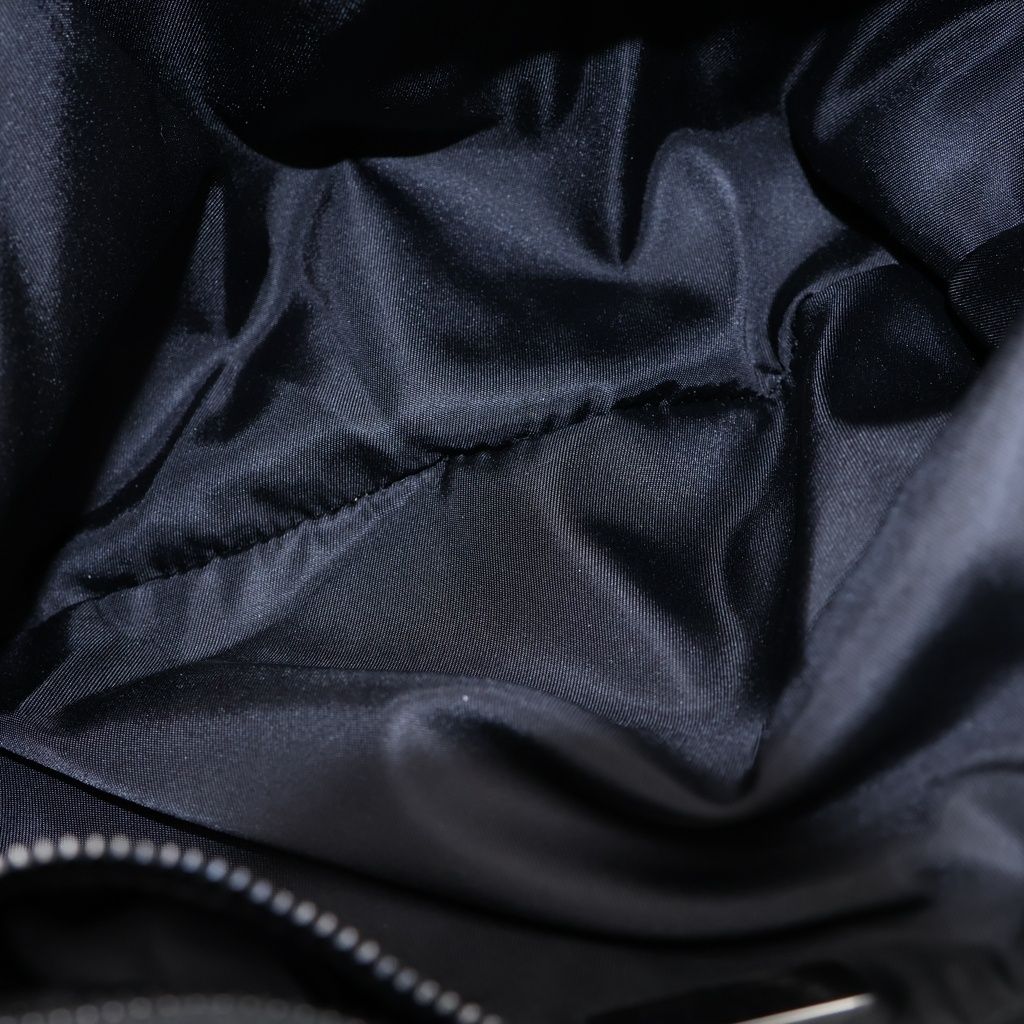 Prada Nylon Chain Shoulder Bag Silver Black — view 8