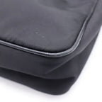 Prada Re-Nylon Shoulder Bag Nylon Triangle Logo Pouch With Shoulder Black — view 5