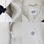 Hermes Short Jacket Washed Deerskin 38 Beige Sable Leather — view 7