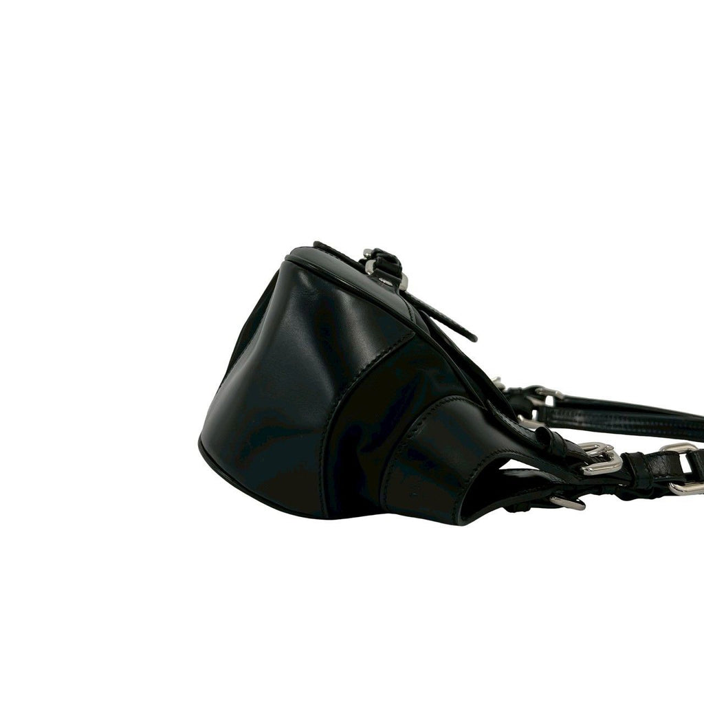 Prada Leather Tessuto One Shoulder Bag Mini Black — view 6