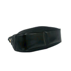 Prada Logo Tessuto Nylon Leather Shoulder Bag Black — view 7