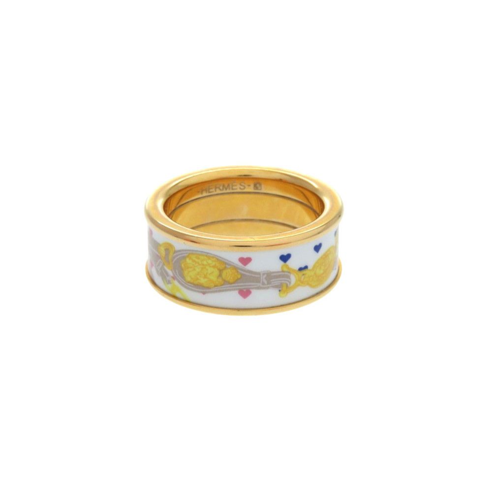 Hermes Brides de Gala Love Ring White Multicolor Gold