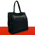 Prada Tessuto Nylon Leather Tote Black
