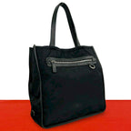 Prada Tessuto Nylon Leather Tote Black