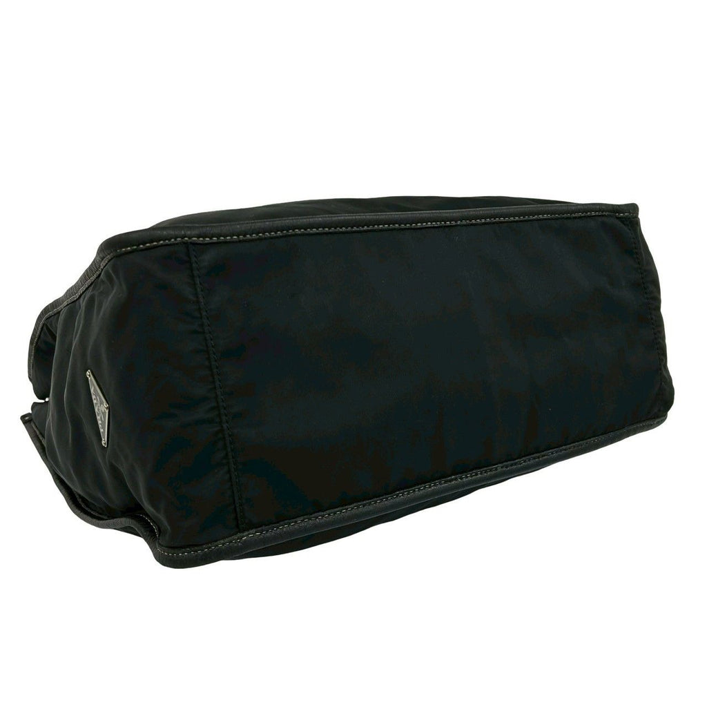 Prada Tessuto Nylon Leather Tote Black — view 7